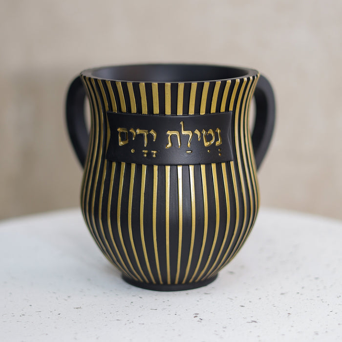 נטלה מהודרת | פסים שחור זהב