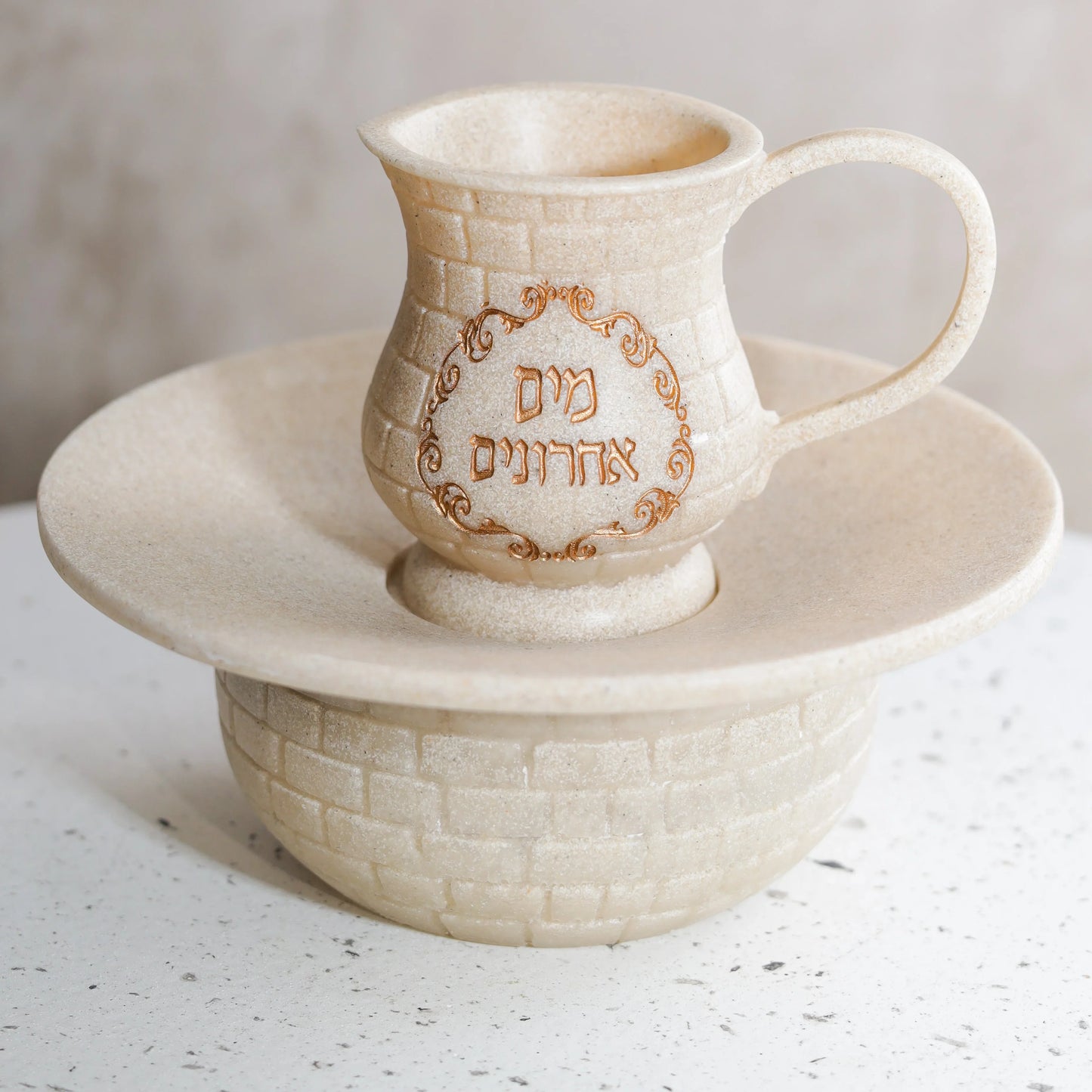 כלי למים אחרונים | דמוי אבן ברונזה