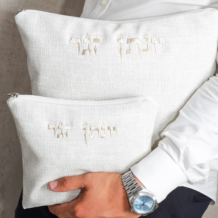 סט כיסויים טלית תפילין | צבע בז'