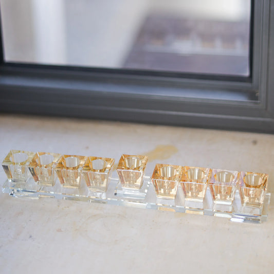 חנוכיית קריסטל | זהב