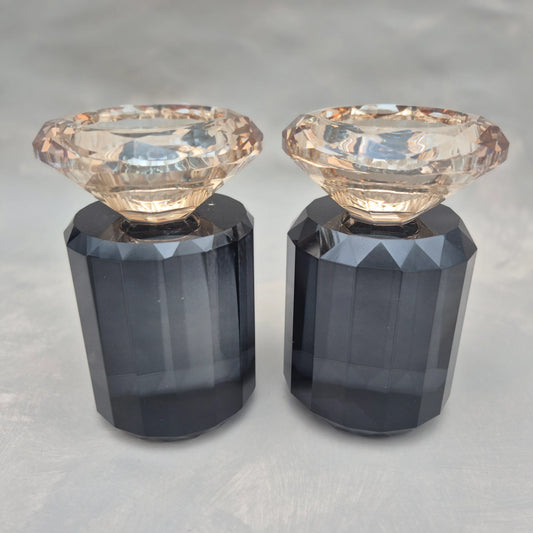 פמוטי קריסטל | שחור