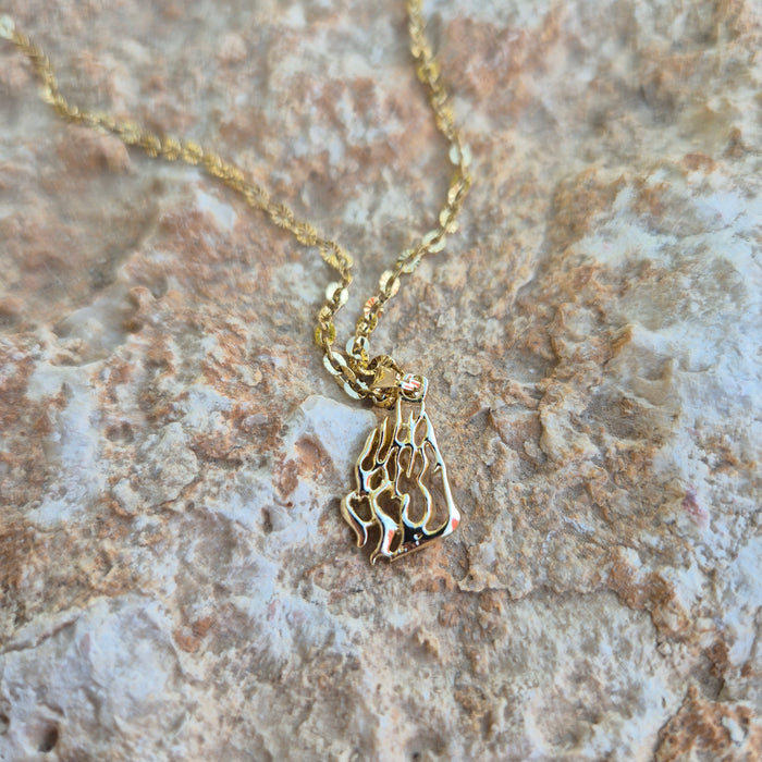 שרשרת האש שלי | זהב תליון קטן