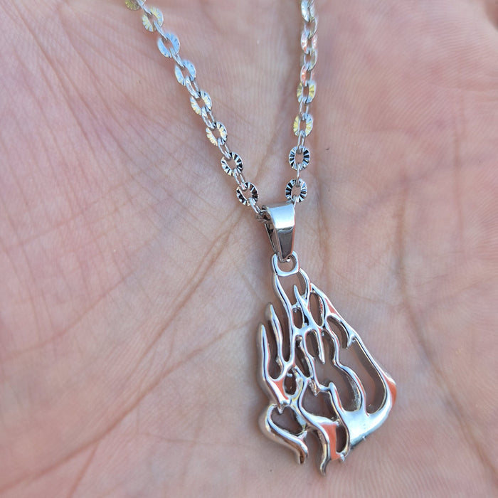 שרשרת האש שלי | כסף תליון בינוני