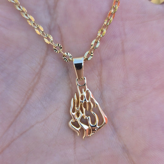 שרשרת האש שלי | זהב תליון קטן