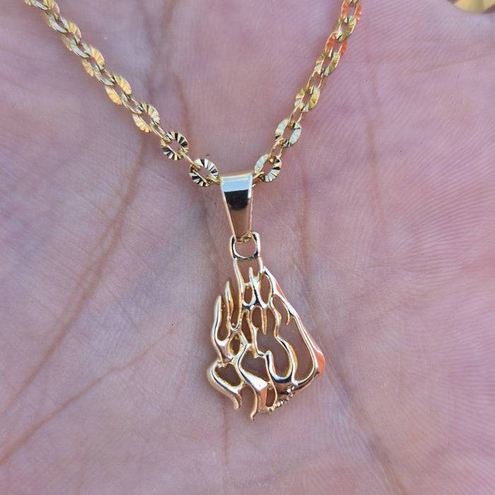 שרשרת האש שלי | זהב תליון קטן