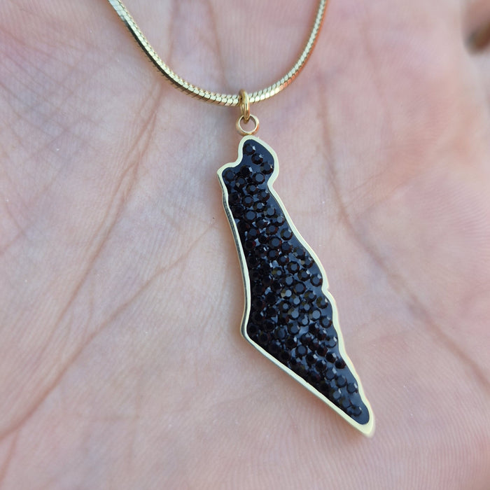 שרשרת ארץ ישראל | זהב שחור