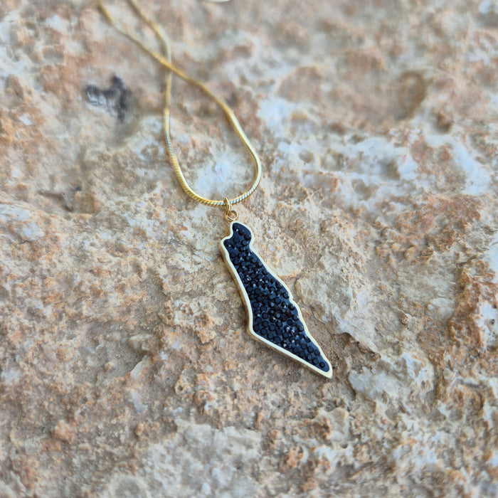 שרשרת ארץ ישראל | זהב שחור