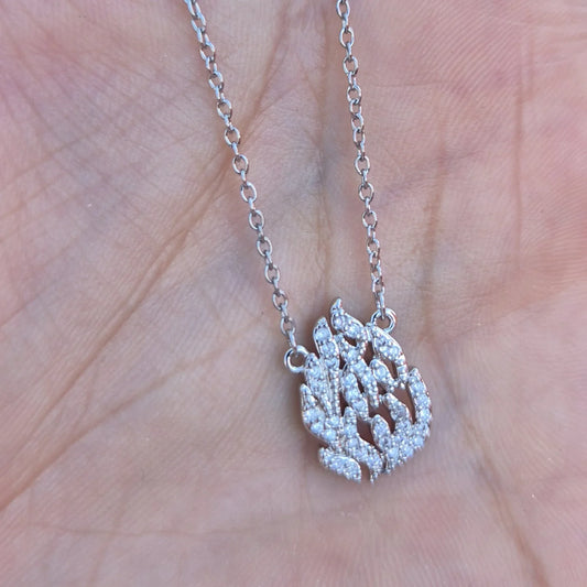 שרשרת האש שלי | כסף משובצת