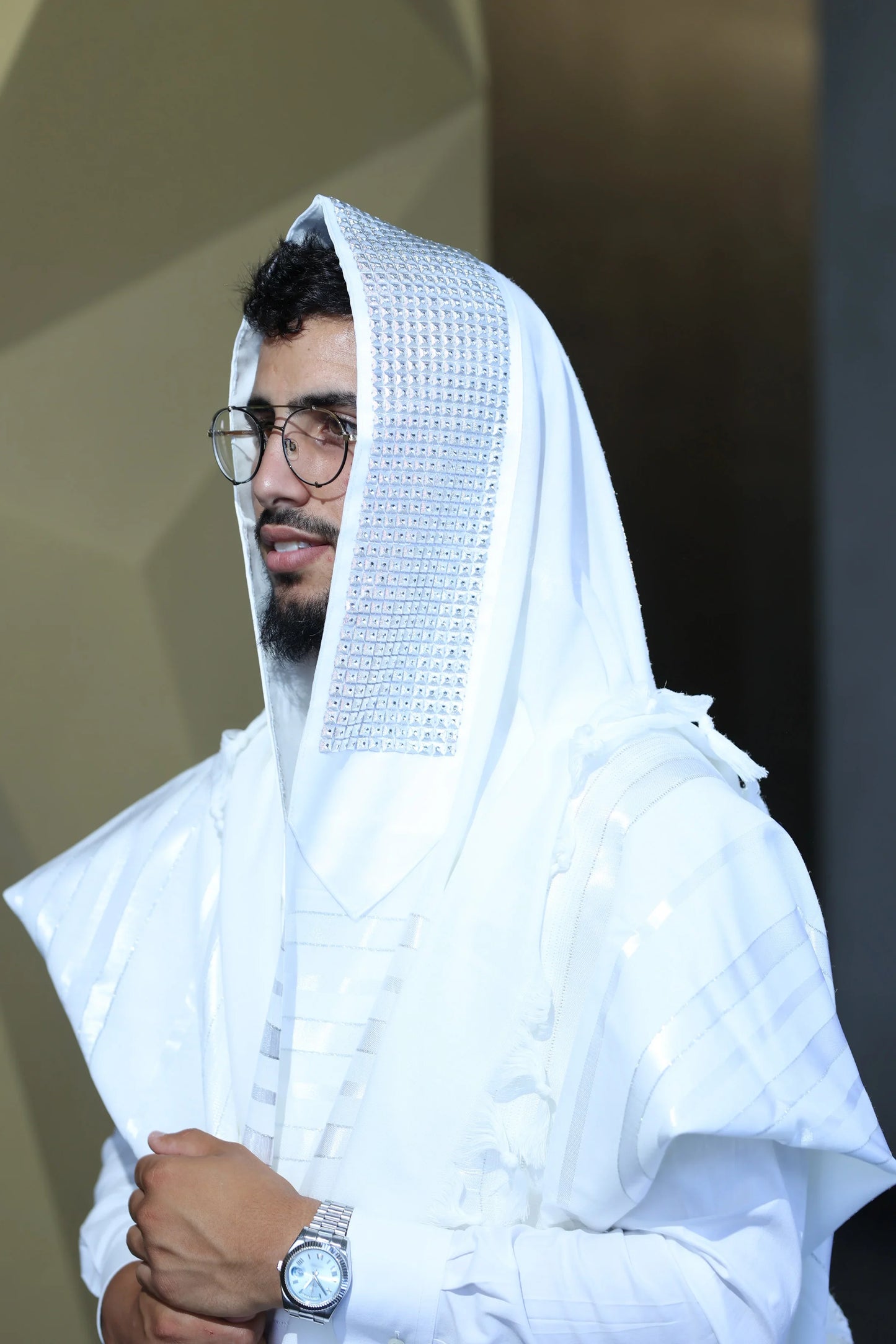 סט לבר מצווה ברכת כהנים לבן - תפילין בהמה גסה