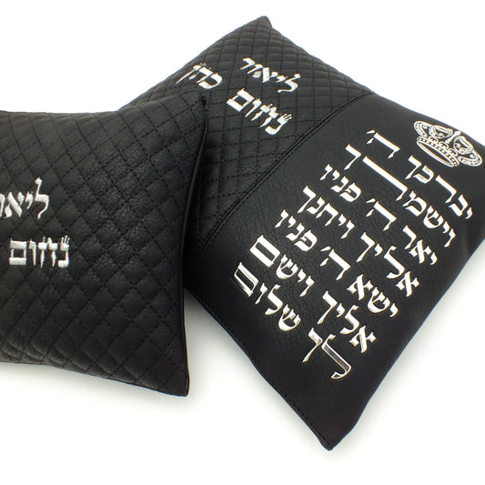 סט כיסויים לטלית ולתפילין יוקרתי ברכת כהנים שחור