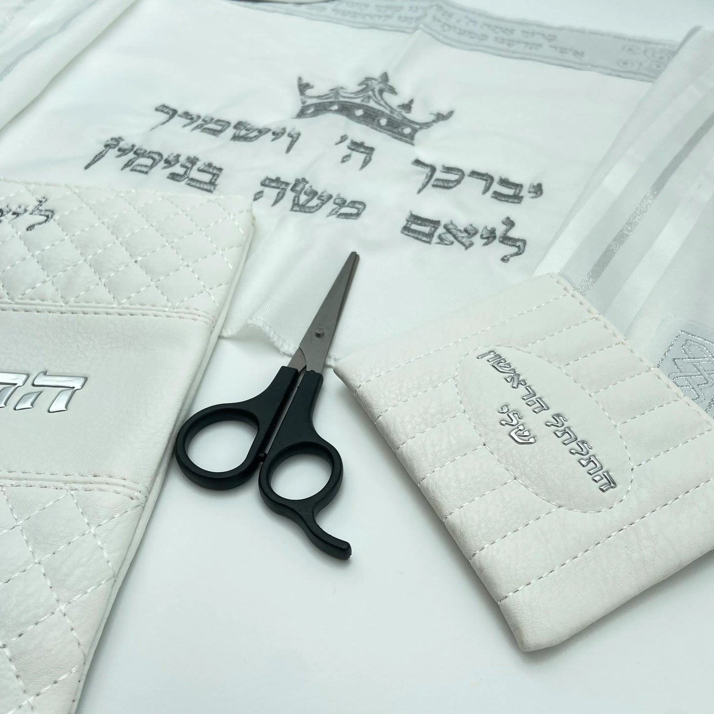 סט חאלקה שלם ומהודר | דגם הבלטה לבן