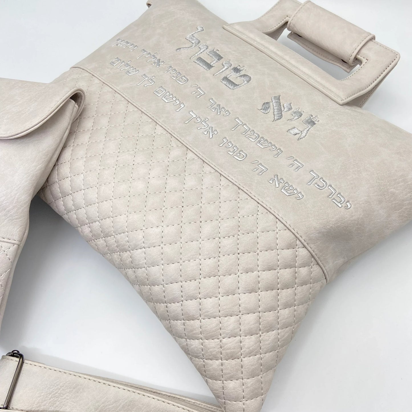 תיק נשיאה לתפילין טלית בצבע אבן