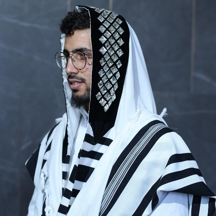 טלית צמר "עטרה יהלומים" - rikmat.hamelech