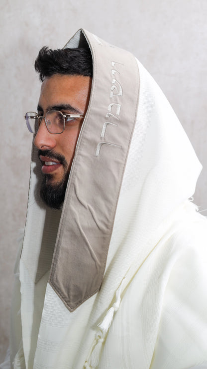 סט חתנים קטיפה אבן האש שלי עם טלית צמר עם סידור וכיפה