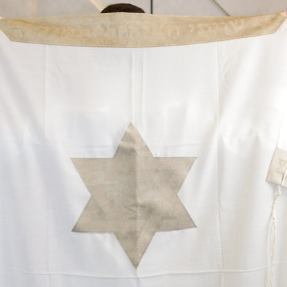 טלית צמר Premium | דגם שויתי ה' אבן חיתוך לייזר