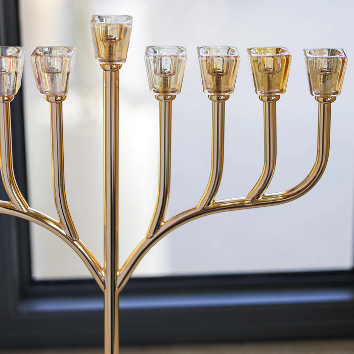 חנוכיית אור | זהב - ברכון מתנה