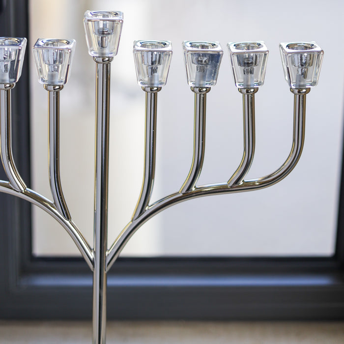 חנוכיית אור | כסף - ברכון מתנה