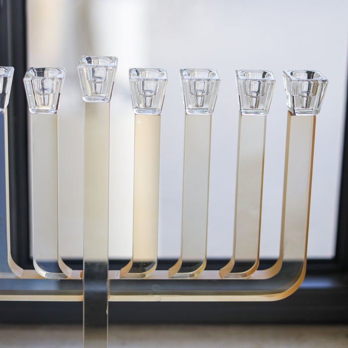 חנוכיית קריסטל | זהב