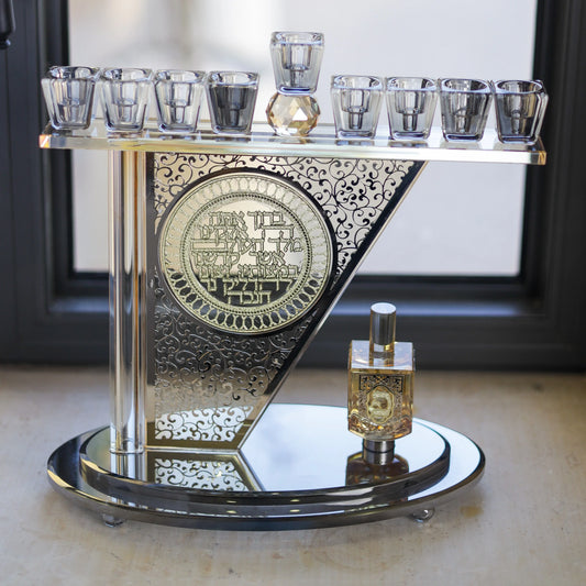 חנוכיית קריסטל סביבון | אמבר