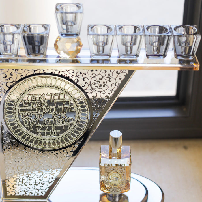 חנוכיית קריסטל סביבון | אמבר