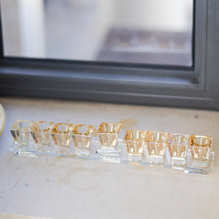 חנוכיית קריסטל | זהב