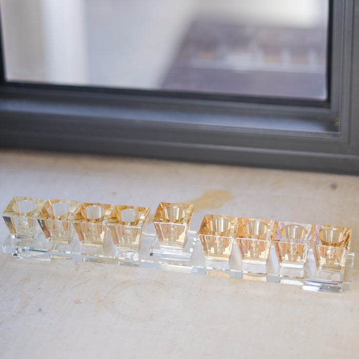 חנוכיית קריסטל | זהב