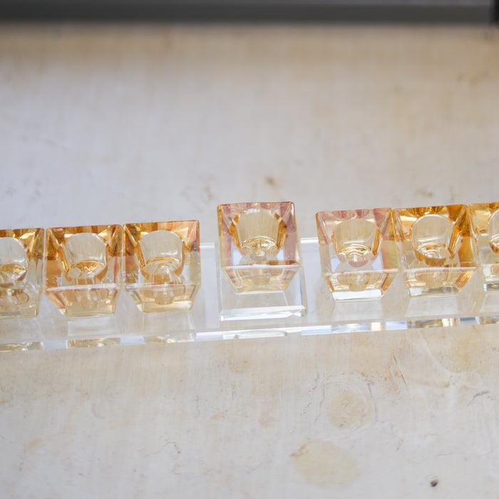 חנוכיית קריסטל | זהב