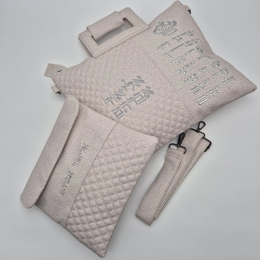 סט תיק נשיאה לטלית ולתפילין אבן ברכת כהנים