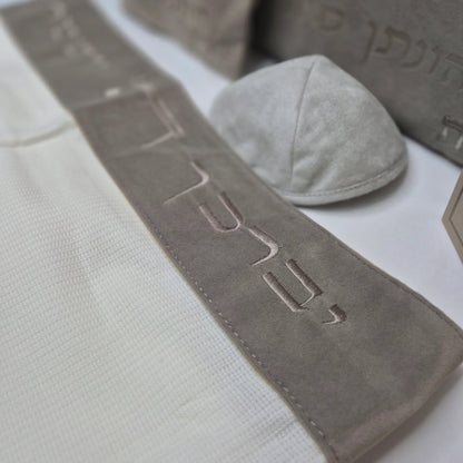 סט לבר מצווה האש צבע אבן חיתוך לייזר - תפילין בהמה דקה