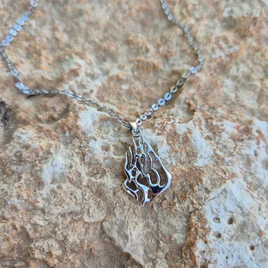 שרשרת האש שלי | כסף תליון בינוני