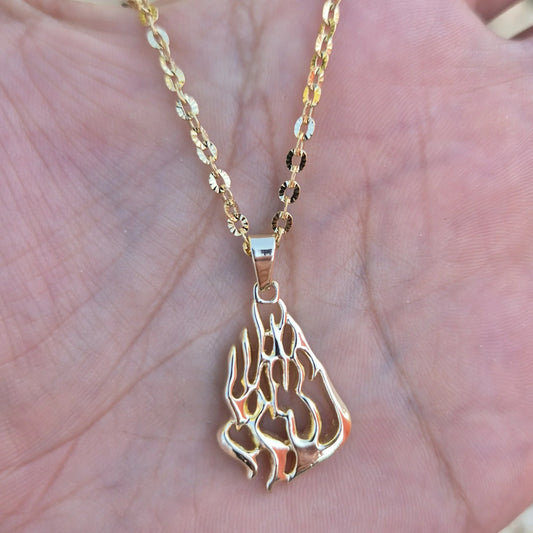 שרשרת האש שלי | זהב תליון בינוני