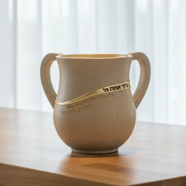 נטלה מהודרת | אפור פס זהב