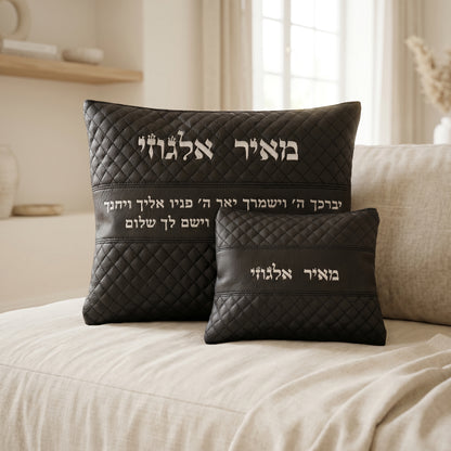 סט כיסויים לטלית ולתפילין יוקרתי ברכת כהנים שחור