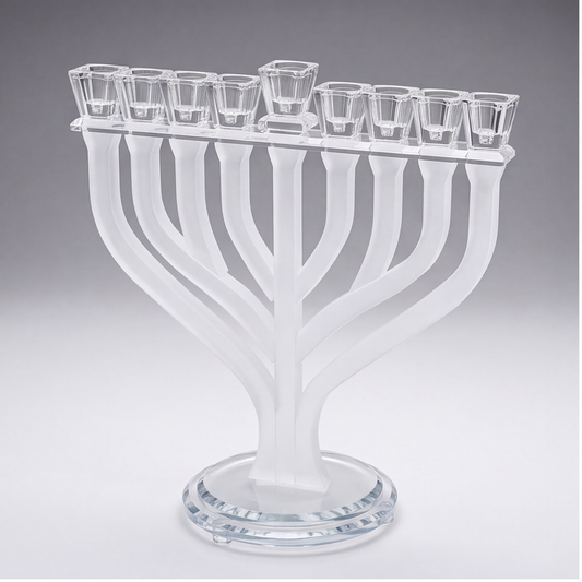 חנוכיית קריסטל | חלבית