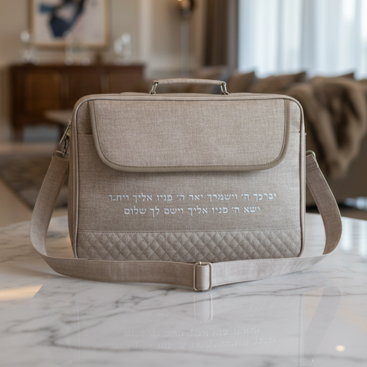 תיק טרמי יוקרתי חום בהיר | ברכת כהנים