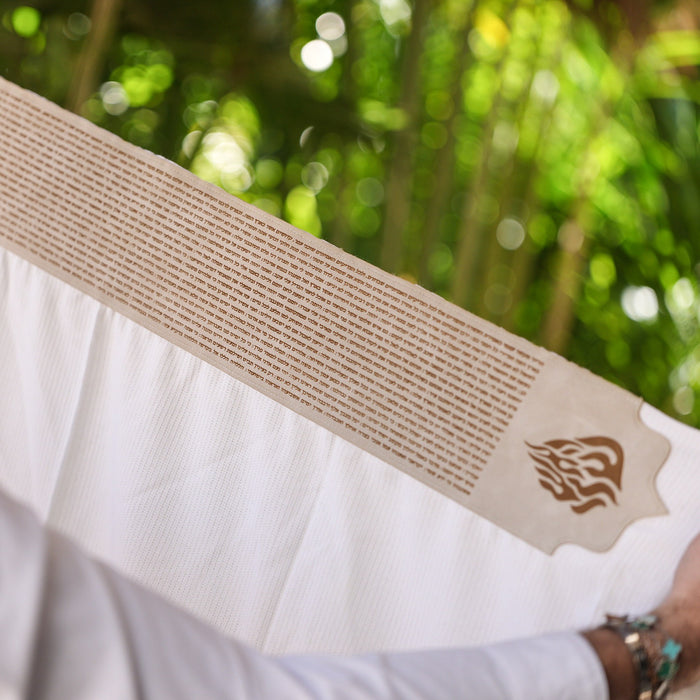 מארז לחתן תיקון הכללי דמוי עור בז כיסויים וטלית צמר Premium