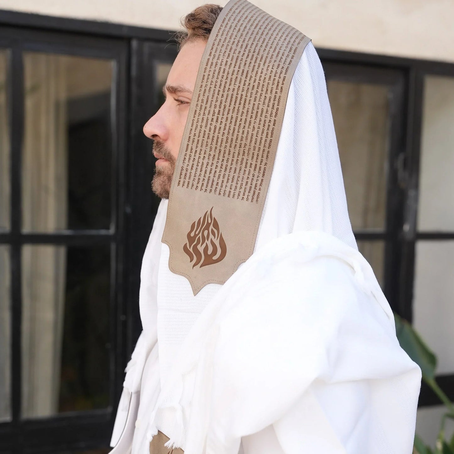 מארז לחתן תיקון הכללי דמוי עור חום כיסויים וטלית צמר Premium