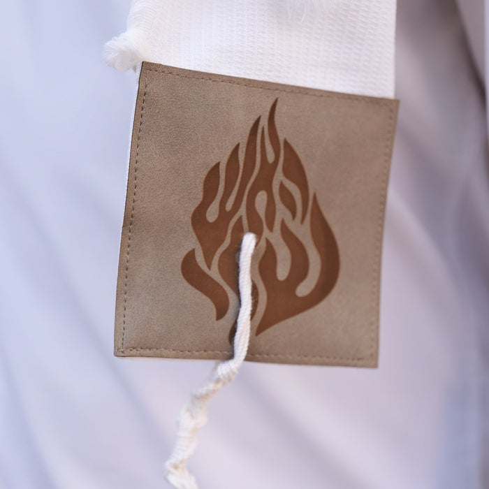 מארז לחתן האש שלי דמוי עור אפור כהה כיסויים וטלית צמר Premium