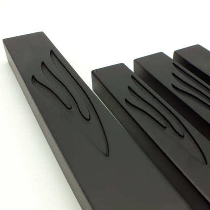 מארז בתי מזוזות מבטון 1+4 | שחורות "ש" מעוצבת