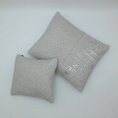 סט כיסויים לטלית ולתפילין יוקרתי אבן | ברכת כהנים