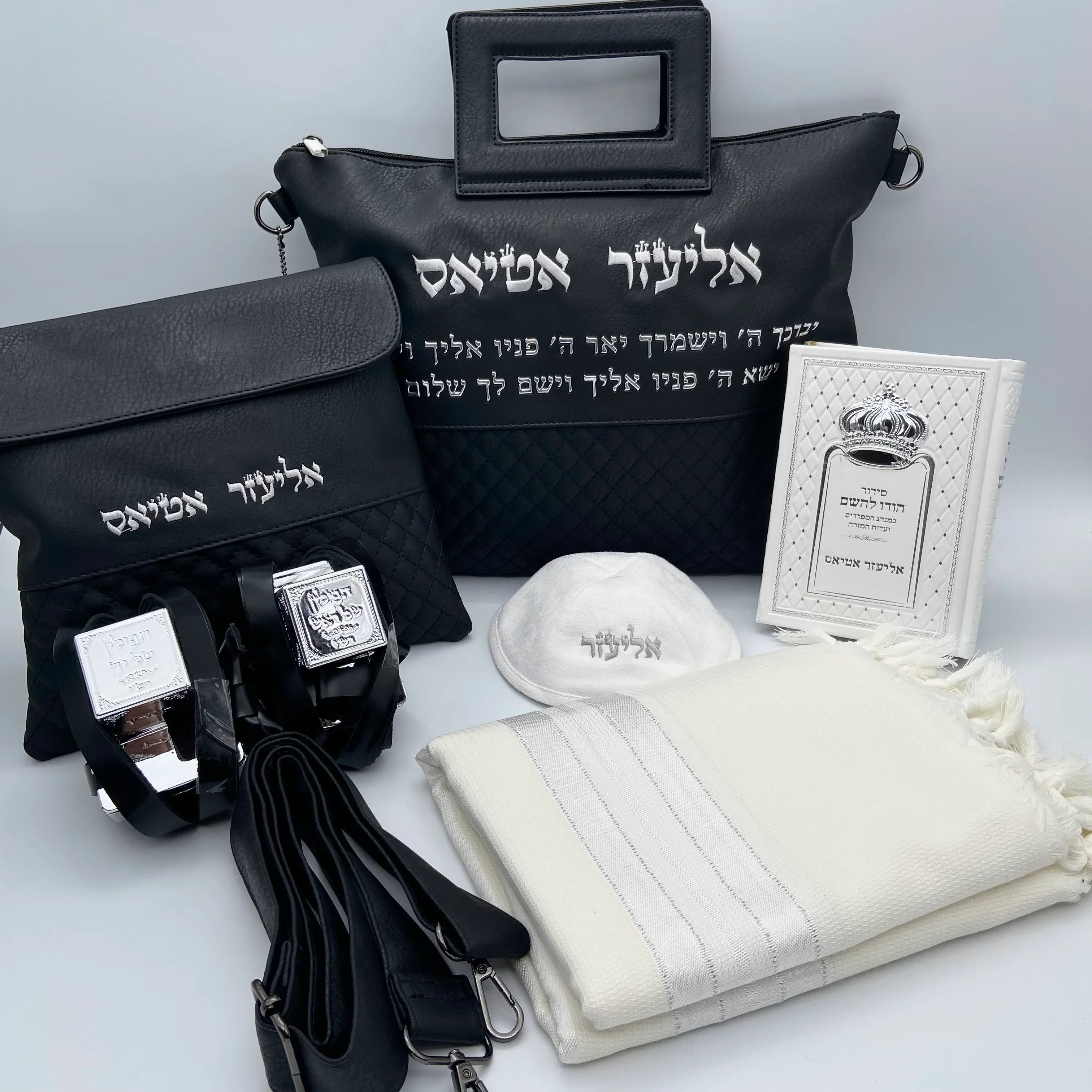סט לבר מצווה שלם ברכת כהנים -תפילין בהמה דקה – רקמת המלך תשמישי קדושה בע''מ