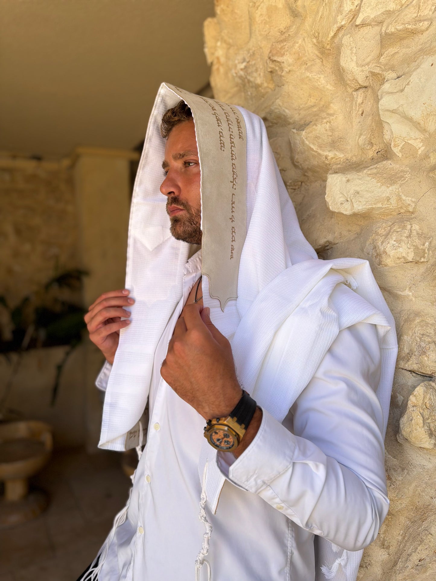 מארז לחתן יוקרתי צבע בז | מזמור לתודה