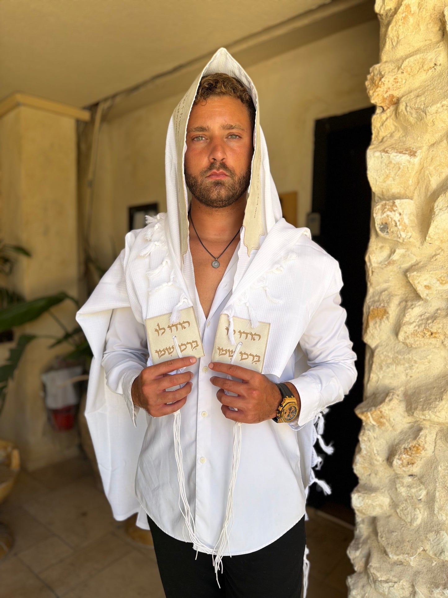 מארז לחתן יוקרתי צבע בז | מזמור לתודה