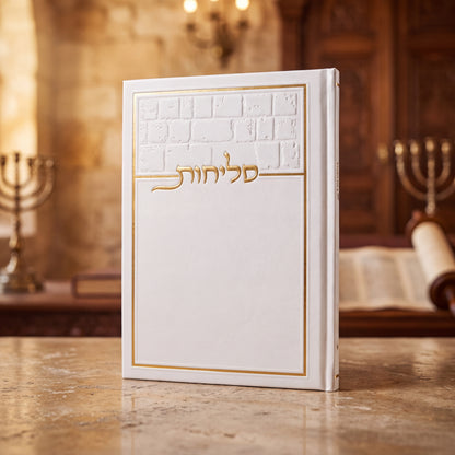 סידור סליחות כריכה קשה | צבע לבן