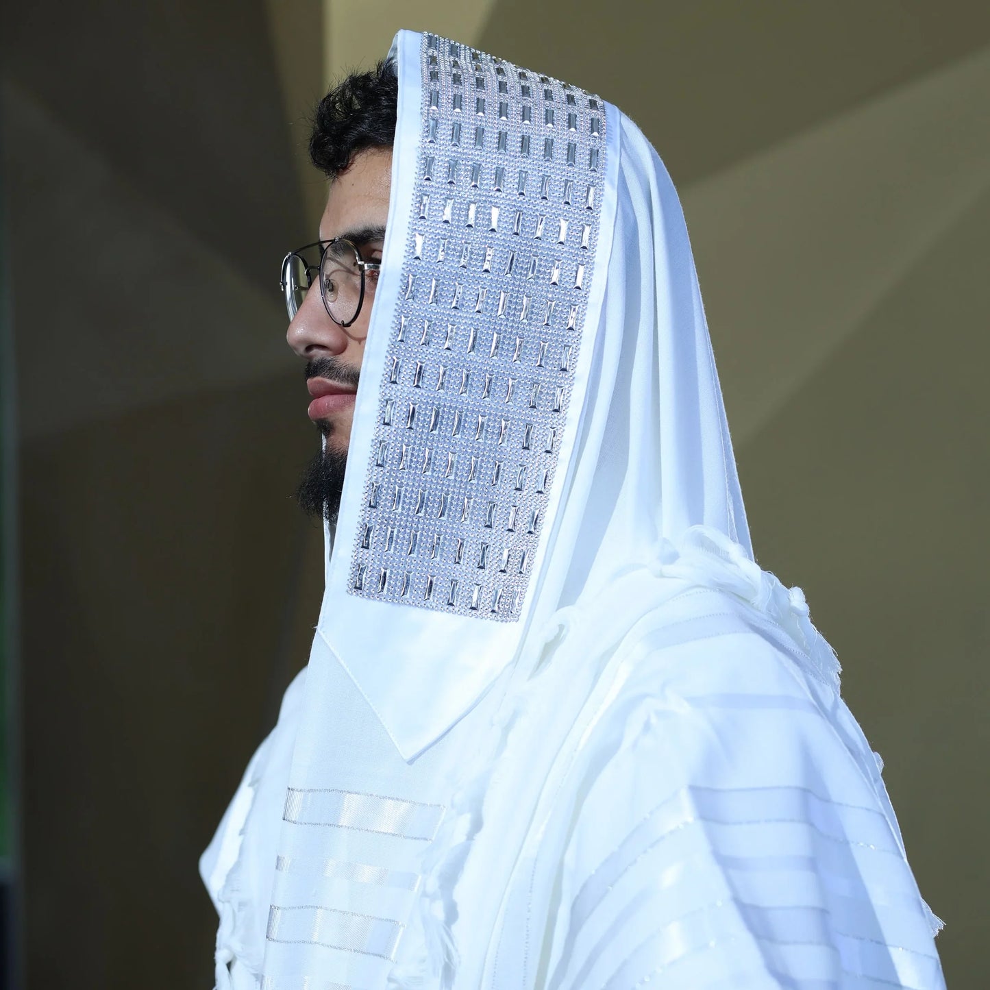 טלית צמר אבני פסים
